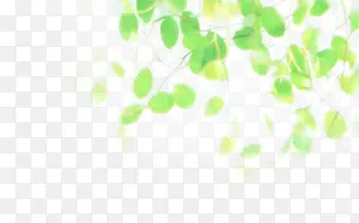 绿色海报卡通植物树叶