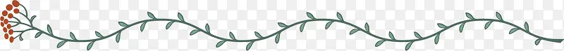 绿色树叶花卉装饰条装饰边框