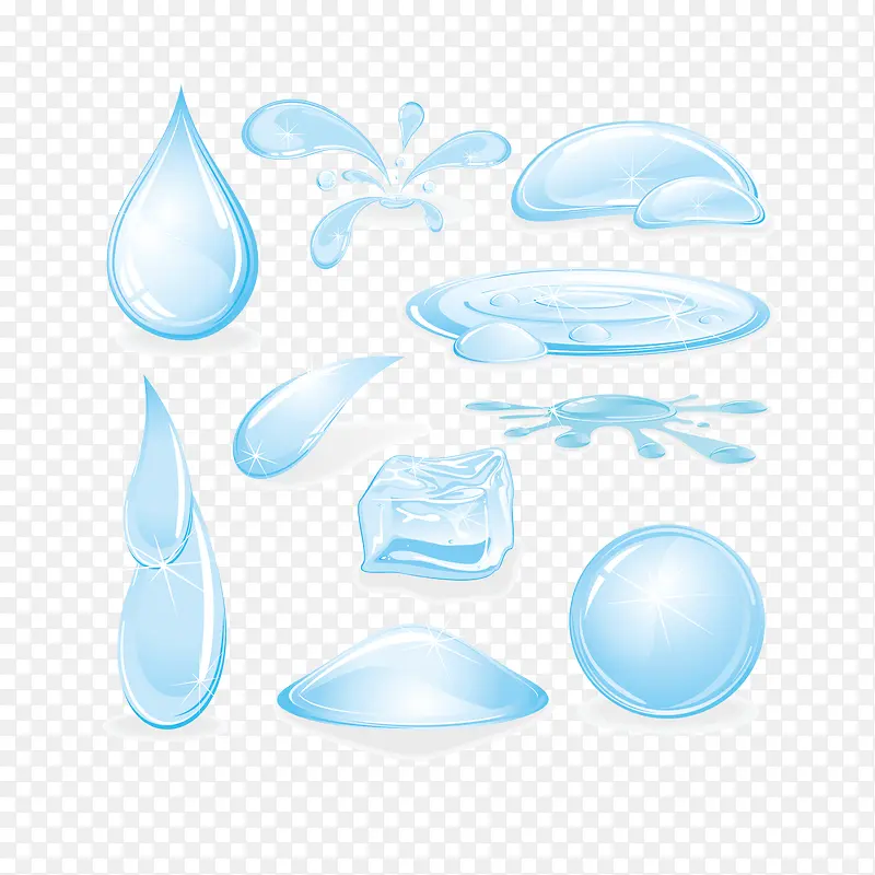 水滴 装饰图案 蓝色