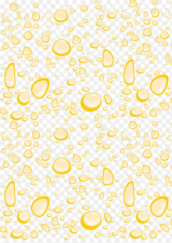 水滴黄色气泡透明