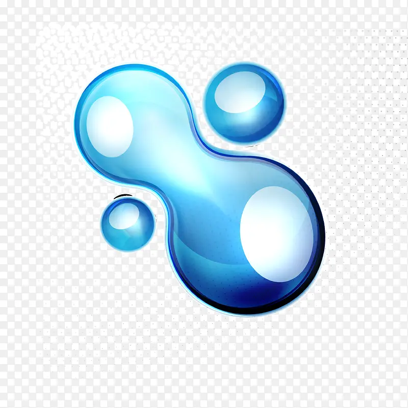 蓝色水滴背景矢量图