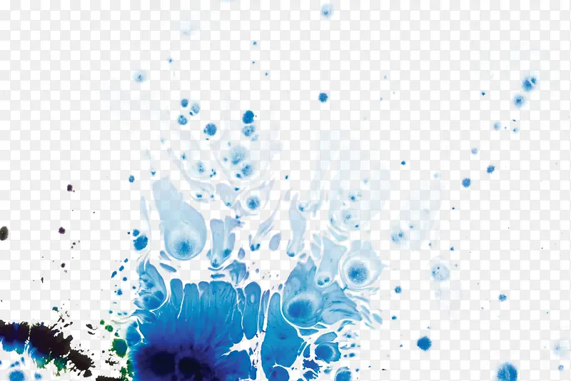 蓝色水彩