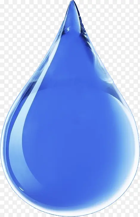 蓝色透明水滴