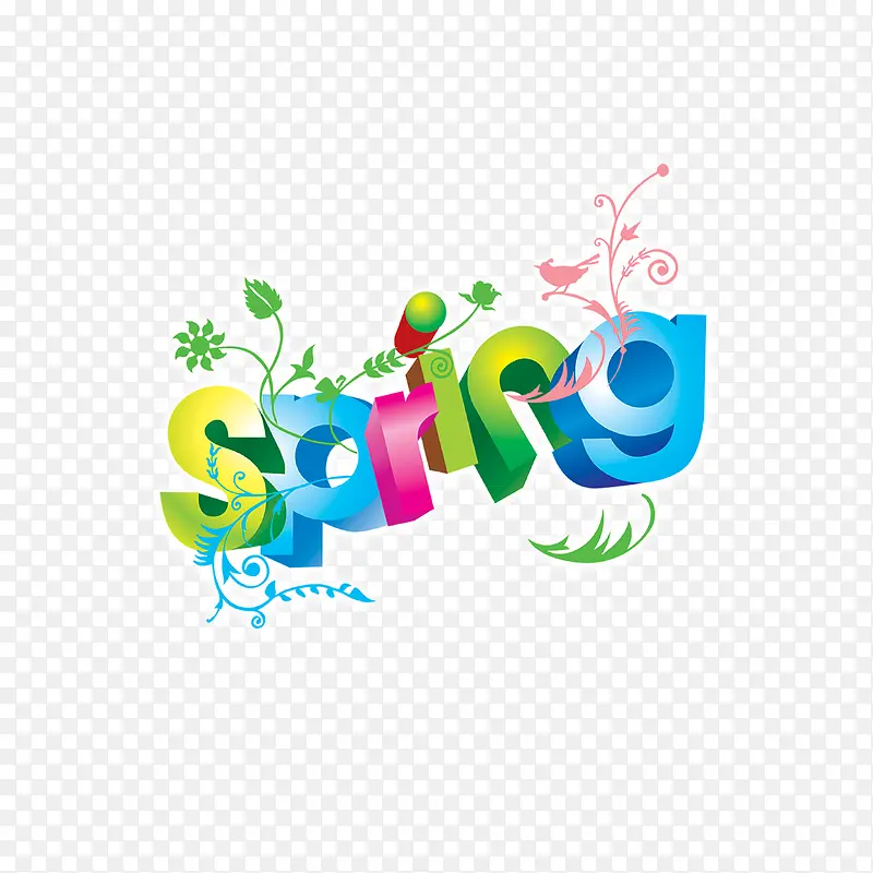 spring艺术字PNG图片素材下载_图片编号10461421-PNG素材网