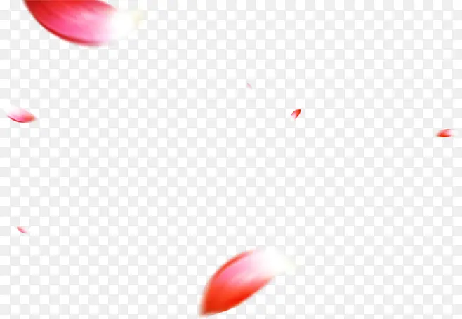 红色个性漂浮花瓣