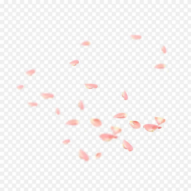 粉红花瓣漂浮