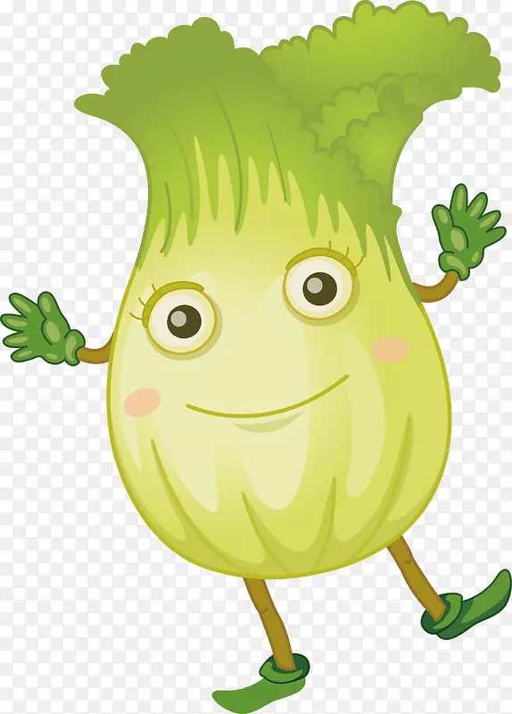卡通大白菜矢量