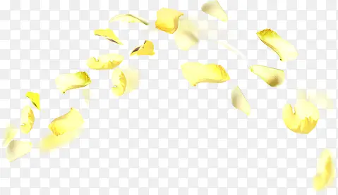 黄色唯美卡通漂浮花瓣