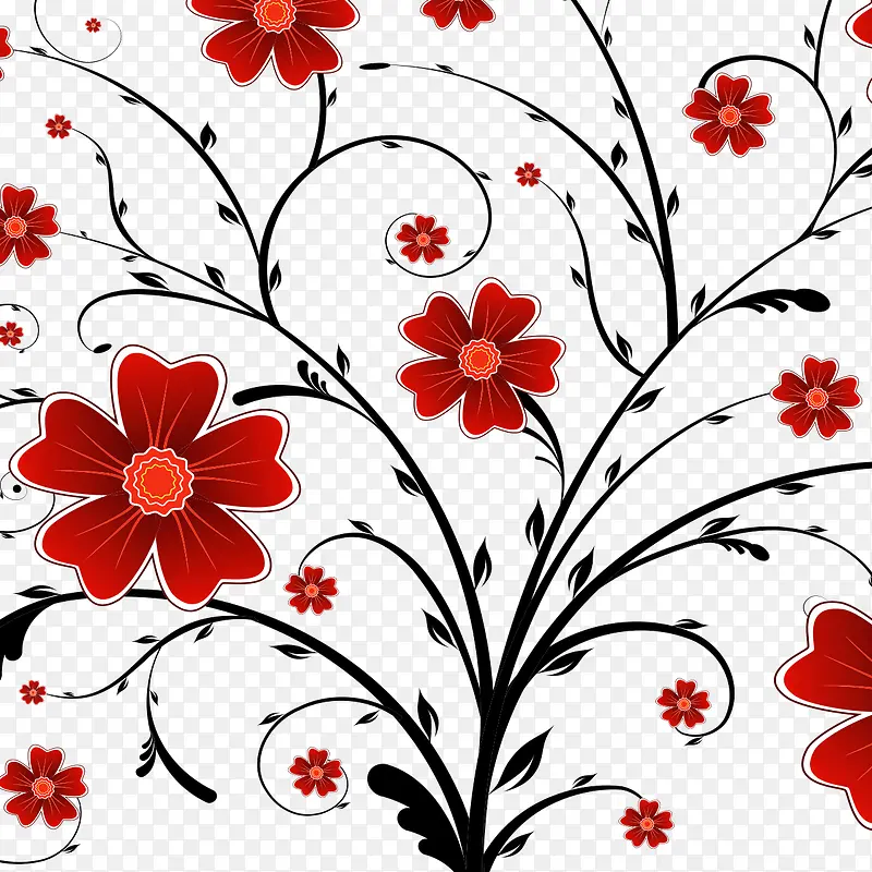 红色花瓣底纹
