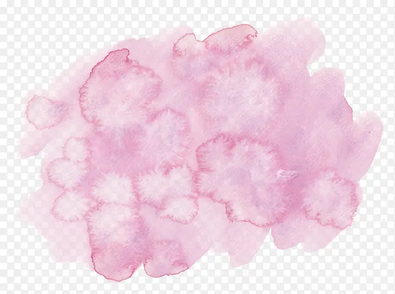粉色创意水粉水彩画
