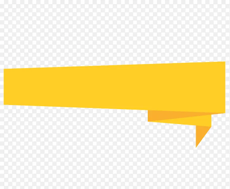 黄色扁平几何题标PNG图片