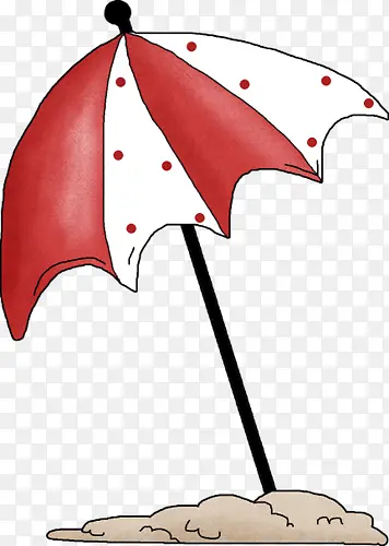 红色卡通雨伞