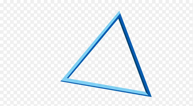 蓝色三角立体图标装饰
