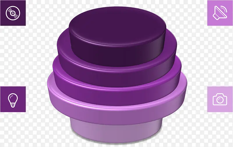 紫色渐变饼形图