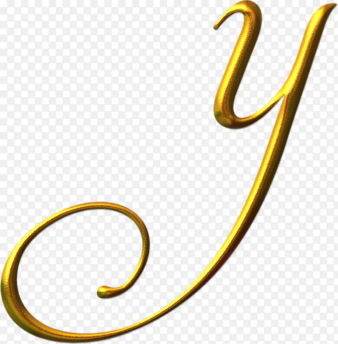 大气金色Y婚礼字母图片