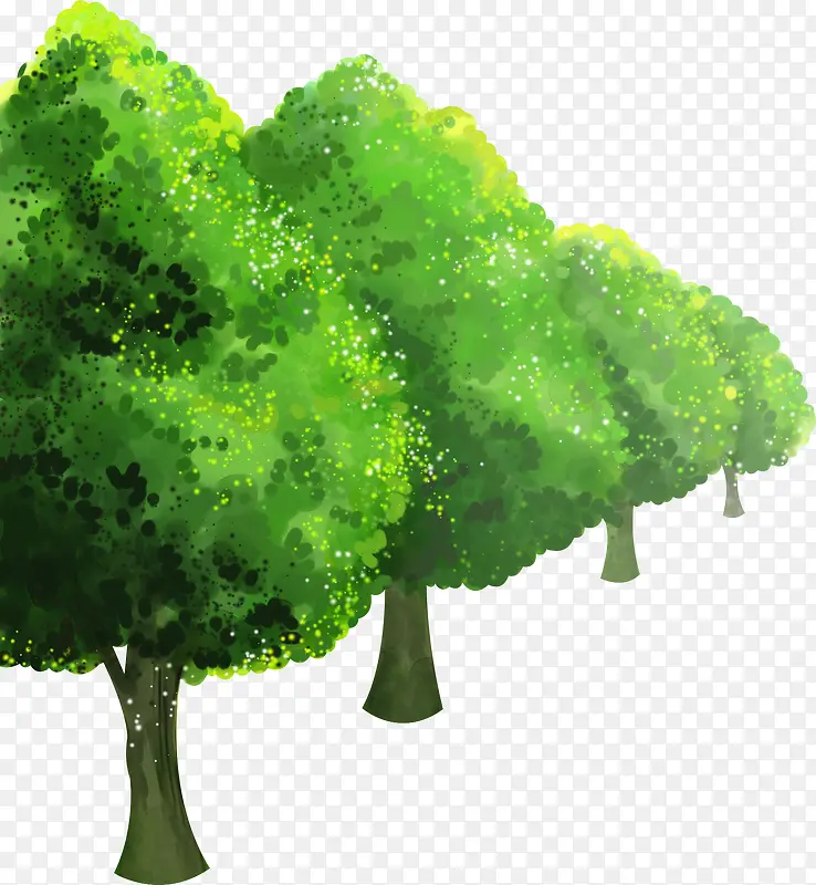 绿色梦幻场景大树