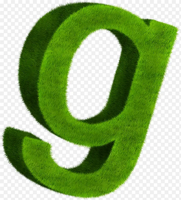 艺术绿色字母创意草地