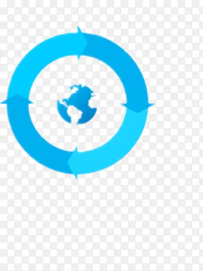 蓝色地球循环利用图标