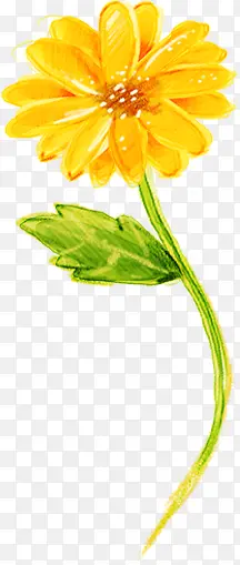 手绘向日葵爱护环境海报
