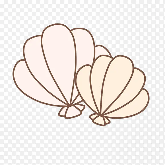 海鲜扇贝手绘风格
