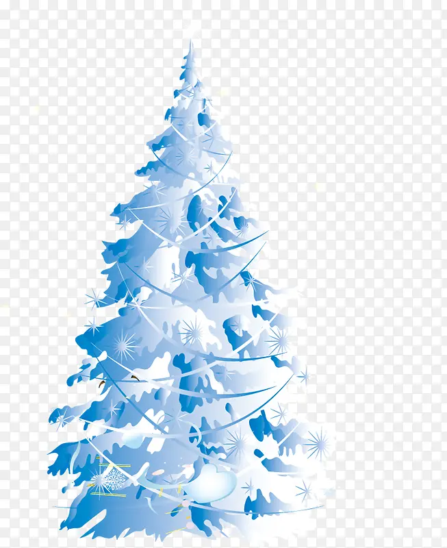 扁平风格手绘造型圣诞树造型
