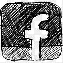 手绘风格社交媒体图标facebook