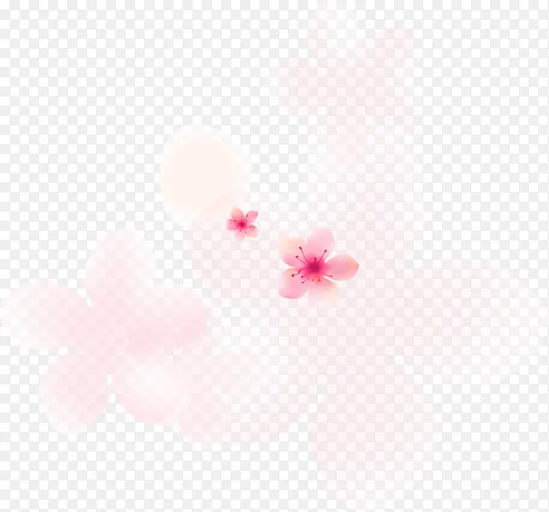 粉色漂浮花朵浪漫
