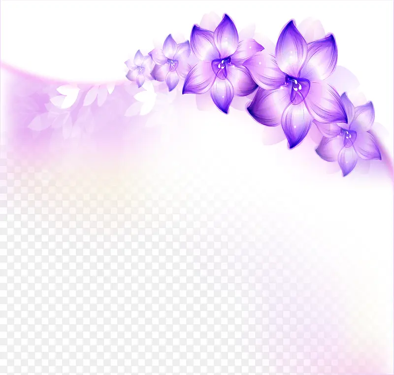 紫色绚丽花朵