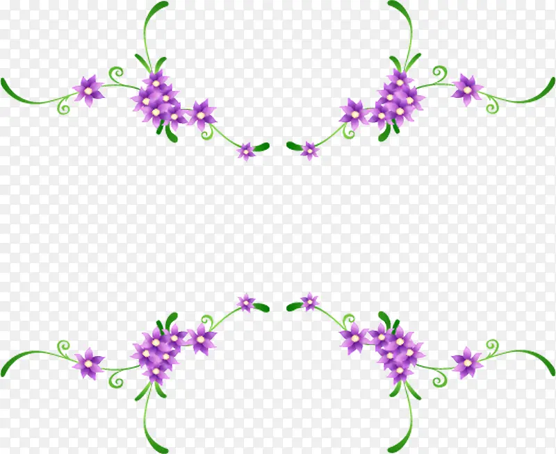 紫色花朵创意形状