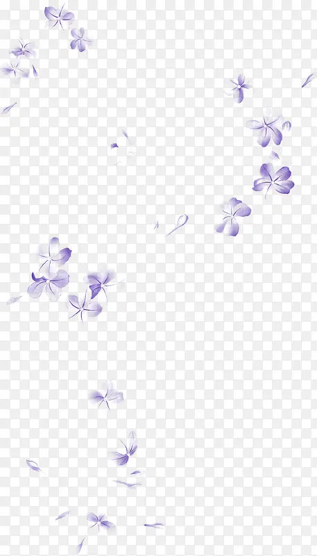 紫色清新手绘小花