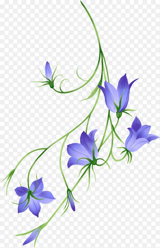 手绘紫色花卉背景