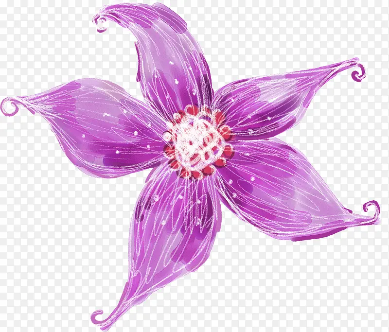 创意合成紫色文理花朵造型
