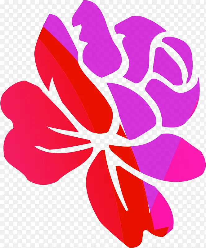 创意高清紫色红色合成花卉纹理