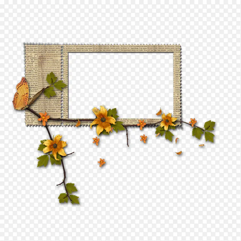 花卉边框矢量素材花卉边框画
