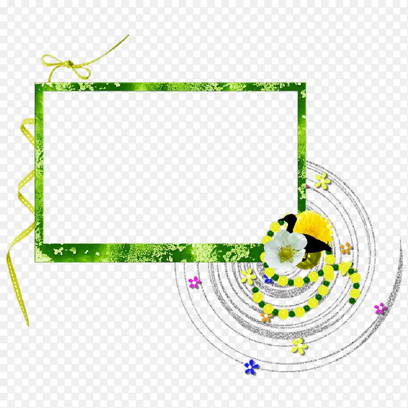 线描花卉边框矢量花卉边框素材
