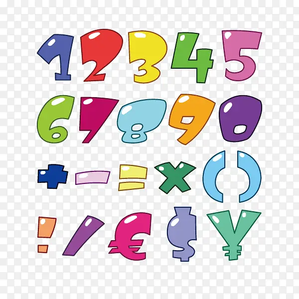 数字字母 彩色 卡通字PNG图片素材下载_图片编号10488310-PNG素材网