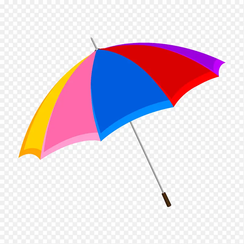彩色质感卡通雨伞