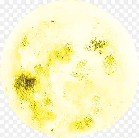 中秋节半透明黄色月亮
