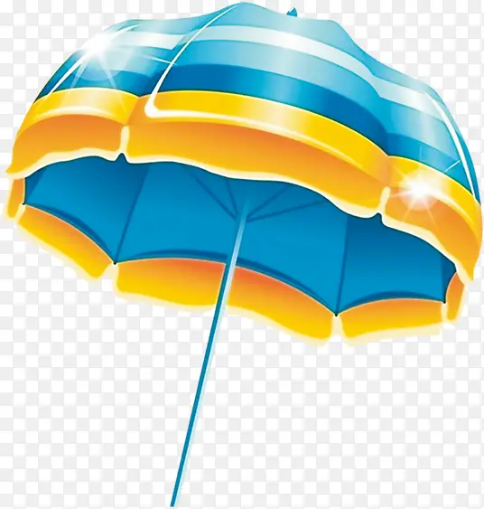 夏日海报手绘卡通太阳伞