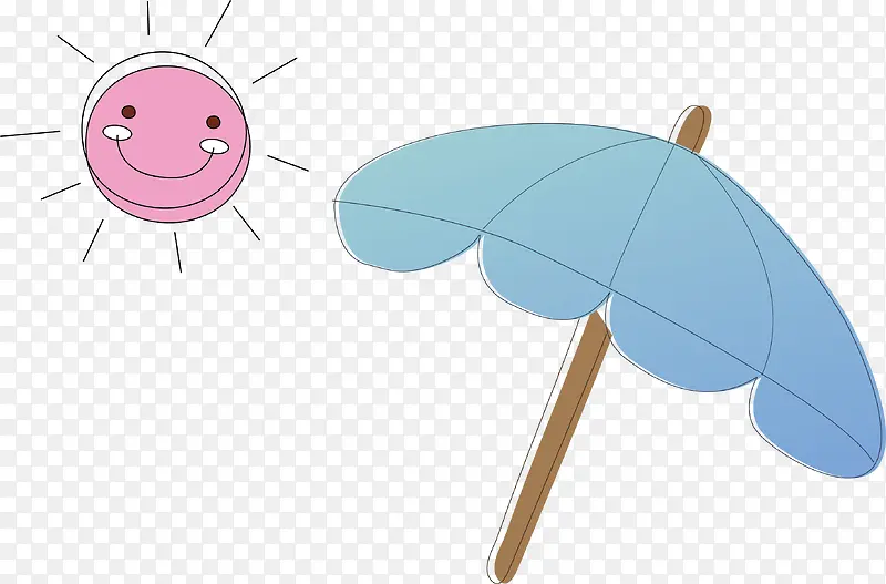 太阳伞png矢量元素