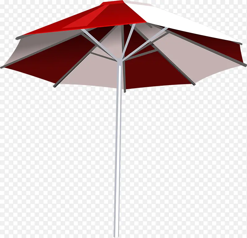 红白相间遮阳伞