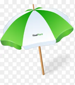 高清绿色大遮阳伞