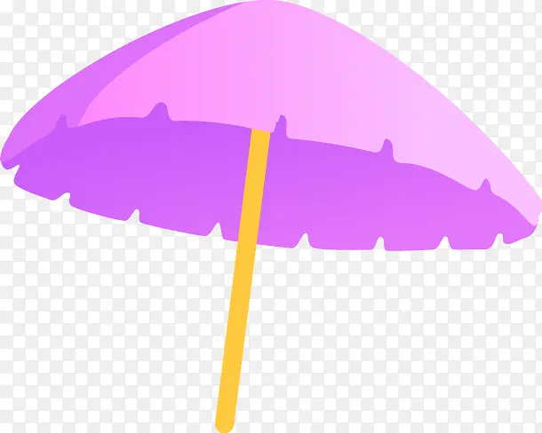 紫色夏日海报卡通遮阳伞