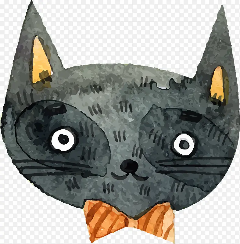 可爱灰色猫咪头