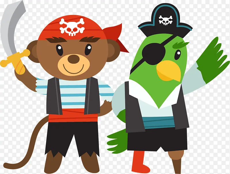两只动物海盗