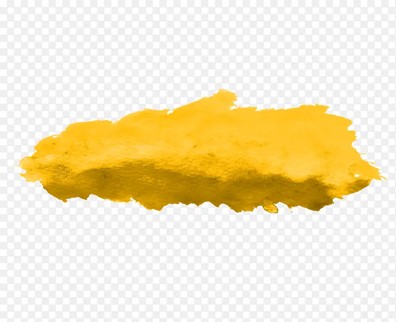 黄色水墨元素