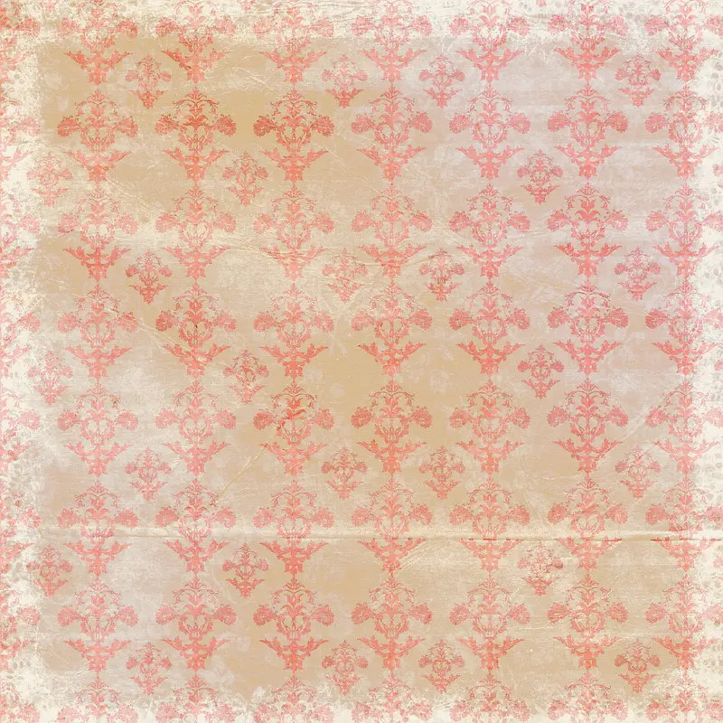 粉色对称花纹底纹