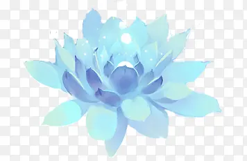 蓝色炫光花朵