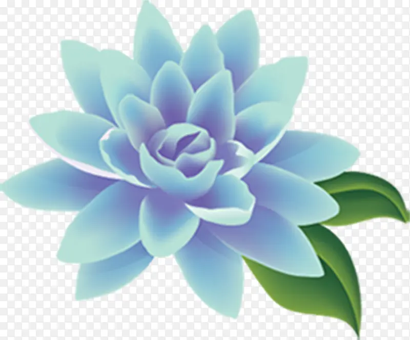 蓝色效果海报植物花朵