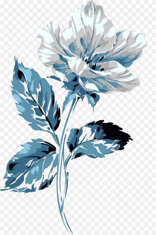蓝色唯美花朵植物美景